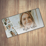 Persoonlijke fotocollage bureaumat<br><div class="desc">Personalisatie is de volgende stap in interieurontwerp en de persoonlijke kantoor-bureaumat voor fotocollage is het perfecte statement om uw kantoor-inrichting naar een hoger niveau te tillen. Met jouw naam, foto en drie fotostrips is deze bureaumat de ultieme manier om uw werkruimte te maken. Van foto's van vrienden en familie, herinneringen...</div>