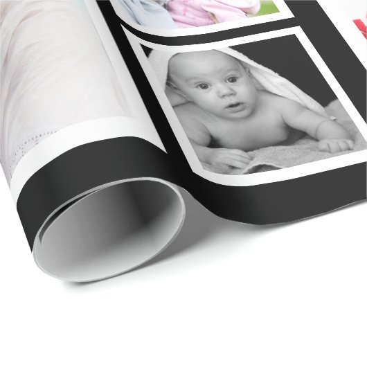 Persoonlijke fotocollage cadeaupapier (Rol Hoek)