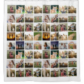 Persoonlijke fotocollage douchegordijn (Voorkant)