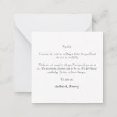 Persoonlijke Fotocollage Eerste Vaderdag kaart Notitiekaartje (Achterkant)