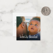 Persoonlijke Fotocollage Eerste Vaderdag kaart Notitiekaartje (Voorkant / Achterkant in situ)