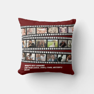 Persoonlijke fotocollage filmstrip DIY op maat Kussen