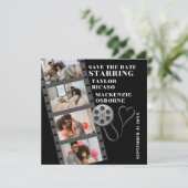 Persoonlijke Fotocollage Filmstrook DIY Custom Save The Date (Staand voorkant)