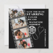 Persoonlijke Fotocollage Filmstrook DIY op Maat Save The Date (Voorkant)