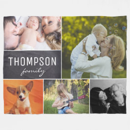 Persoonlijke fotocollage fleece deken
