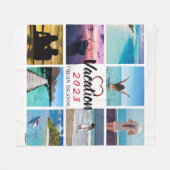Persoonlijke Fotocollage Fleece Deken (Voorkant (Horizontaal))