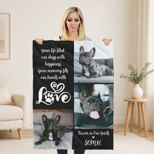 Persoonlijke Fotocollage HERINNERING Huisdier Fleece Deken
