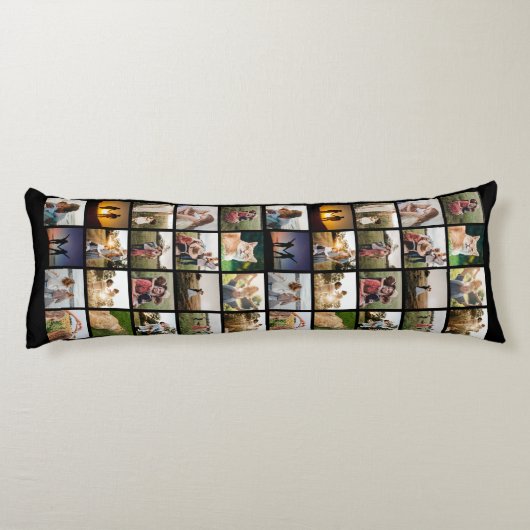 Persoonlijke fotocollage lichaamskussen (Achterkant)