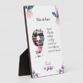 Persoonlijke fotocollage Love Couple-verjaardag Fotoplaat (Zijkant)