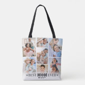 Persoonlijke Fotocollage Mama Tote Bag (Achterkant)