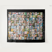 Persoonlijke fotocollage met 130 vierkante foto's wandkleed (Voorkant (horizontaal))
