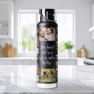 Persoonlijke Fotocollage Met Citaat Waterfles