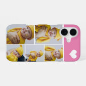 Persoonlijke Fotocollage Met Hart iPhone 16 Hoesje (Achterkant horizontaal)