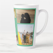 Persoonlijke Fotocollage met Monogram Latte Mok (Rechts)
