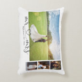 Persoonlijke Fotocollage Mijnheer en Mevrouw Hart Accent Kussen (Voorkant(Verticaal))