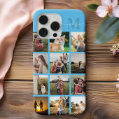 Persoonlijke Fotocollage Monogram iPhone Hoesje