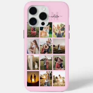 Persoonlijke Fotocollage Monogram iPhone 15 Pro Max Case