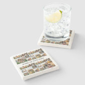 Persoonlijke fotocollage stenen onderzetter (Zijkant)