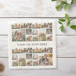 Persoonlijke fotocollage stenen onderzetter<br><div class="desc">Creëer uw eigen gepersonaliseerde foto stenen Onderzetter</div>
