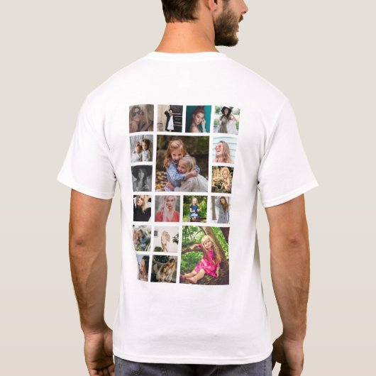 Persoonlijke fotocollage t-shirt (Achterkant)