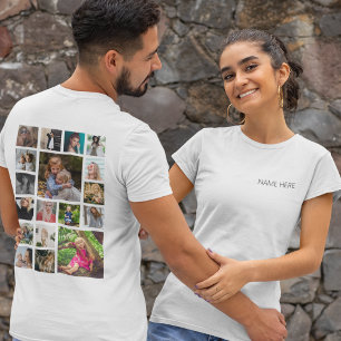 Persoonlijke fotocollage t-shirt