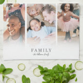 Persoonlijke fotocollage theedoek (Gevouwen)