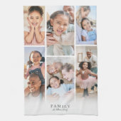 Persoonlijke fotocollage theedoek (Verticaal)