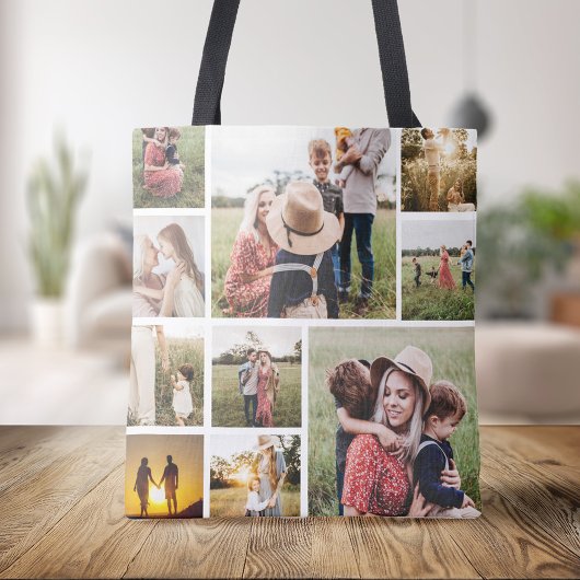 Persoonlijke fotocollage tote bag