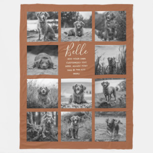 Persoonlijke fotocollage van 11 foto's TerraCotta Fleece Deken