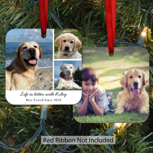 Persoonlijke Fotocollage van Hond Metalen Ornament
