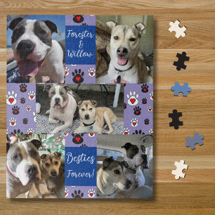 Persoonlijke fotocollage van huisdier beste vriend legpuzzel