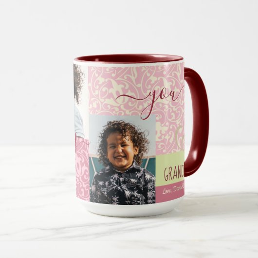 Persoonlijke fotocollage voor haar mok