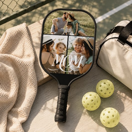 Persoonlijke Fotocollage voor Moeder Pickleball Paddle