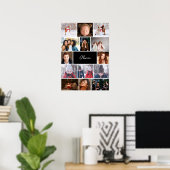 Persoonlijke Fotocollageposter met Naam Poster (Thuiskantoor)