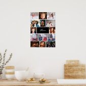 Persoonlijke Fotocollageposter met Naam Poster (Keuken)