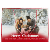 Persoonlijke fotofeestdag of kerstmis groot cadeauzakje (Achterkant)