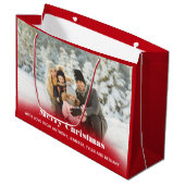 Persoonlijke fotofeestdag of kerstmis groot cadeauzakje (Voorkant Gekanteld)