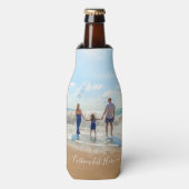 Persoonlijke Fotofleskoeler met Eigen Tekst Flesjeskoeler (Fles Voorkant)