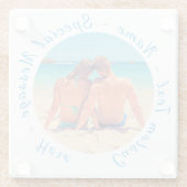 Persoonlijke Fotoglas Onderzetters Aangepaste Teks (Achterkant)