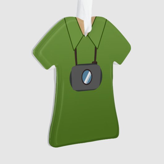 Persoonlijke fotograaf Shutterbug kerstmis Ornament (voorkant)