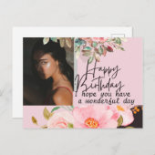 Persoonlijke fotografie Verjaardag Briefkaart (Voorkant / Achterkant)