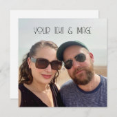 Persoonlijke fotokaart maak je eigen met tekst  kaart (Voorkant / Achterkant)