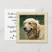 Persoonlijke Fotokaart van je Hond Aankondiging (Voorkant / Achterkant)