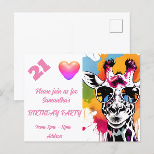 Persoonlijke Fotokaart Verjaardagsuitnodiging Briefkaart