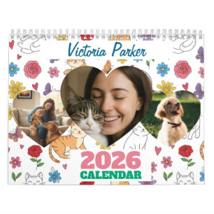 Persoonlijke fotokalender voor huisdierliefhebbers kalender