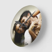 Persoonlijke fotoklok ronde klok (Hoek)