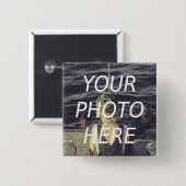 Persoonlijke fotoknop vierkante button 5,1 cm (Voorkant /achterkant)