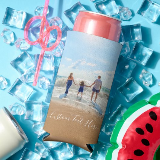 Persoonlijke Fotokoeler en Aangepaste Tekst Seltzer Blikjeskoeler (Insitu Zomer)