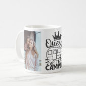 Persoonlijke fotokoningin van de Camper Quote Koffiemok (Voorkant links)