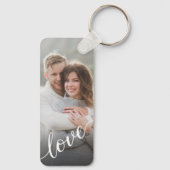 Persoonlijke fotokoppel Liefdesscript Sleutelhanger (Achterkant)